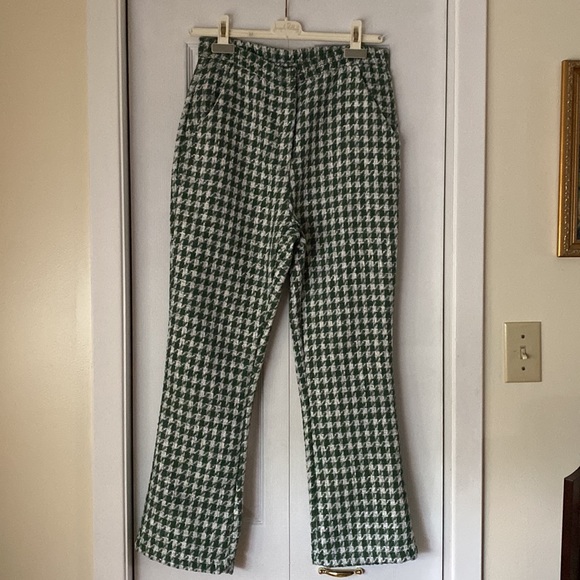 🤍💚NWT Gorgeous Bold Kelly Green Shepherd Check Print Suit Jacket and Pants💚🤍 - Picture 4 of 6
